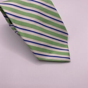 Brooks Brothers Mint and White Striped Tie